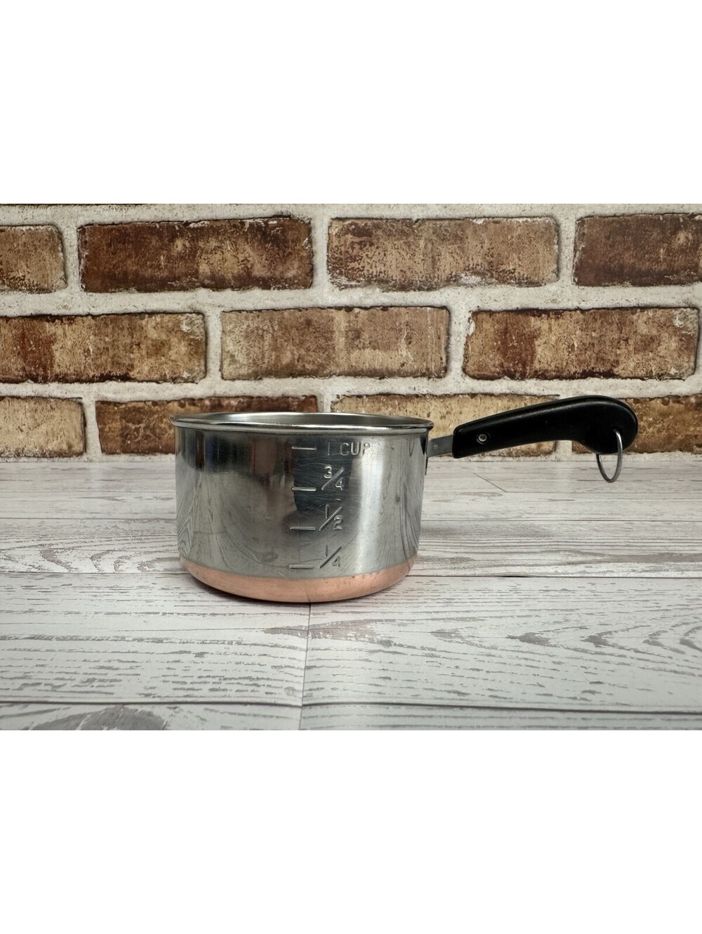 Vintage Revere Ware 1 Cup Melting Pan Measuring Cup Copper Bottom USA